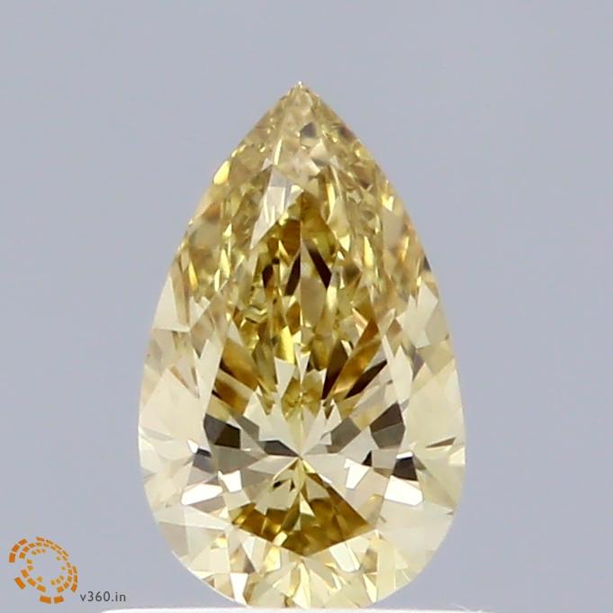 0.52 Ct. Fancy Intense Yellow Pear Lab Grown Diamond