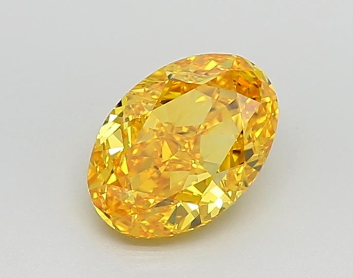 1.55 Ct. Fancy Vivid Yellow Oval Lab Grown Diamond
