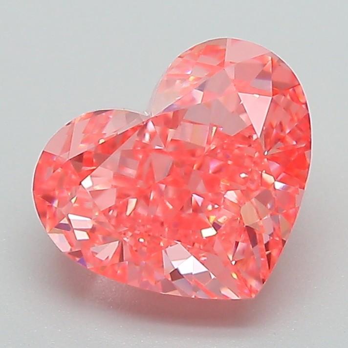 2.17 Ct. Fancy Vivid Pink Heart Lab Grown Diamond