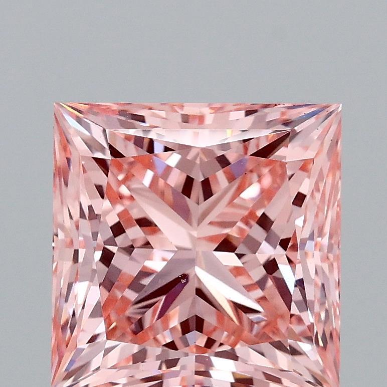 3.06 Ct. Fancy Vivid Pink Princess Lab Grown Diamond