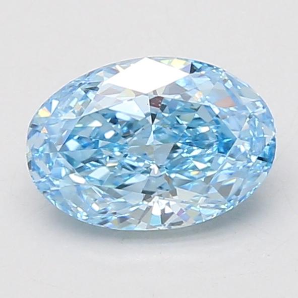 1.47 Ct. Fancy Vivid Blue Oval Lab Grown Diamond