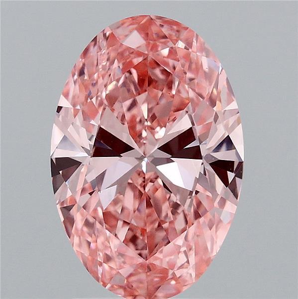 2.56 Ct. Fancy Vivid Pink Oval Lab Grown Diamond