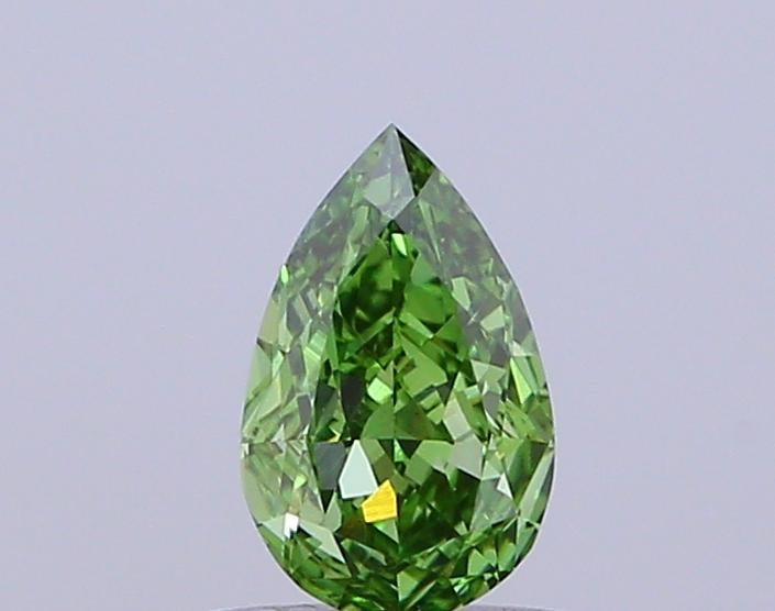 0.69 Ct. Fancy Vivid Green Pear Lab Grown Diamond