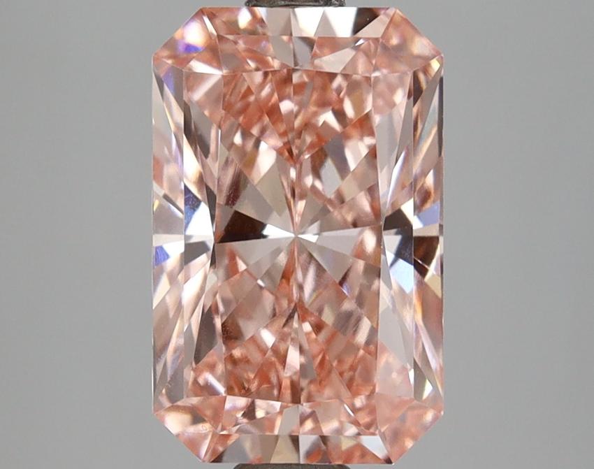 3.18 Ct. Fancy Vivid Pink Radiant Lab Grown Diamond