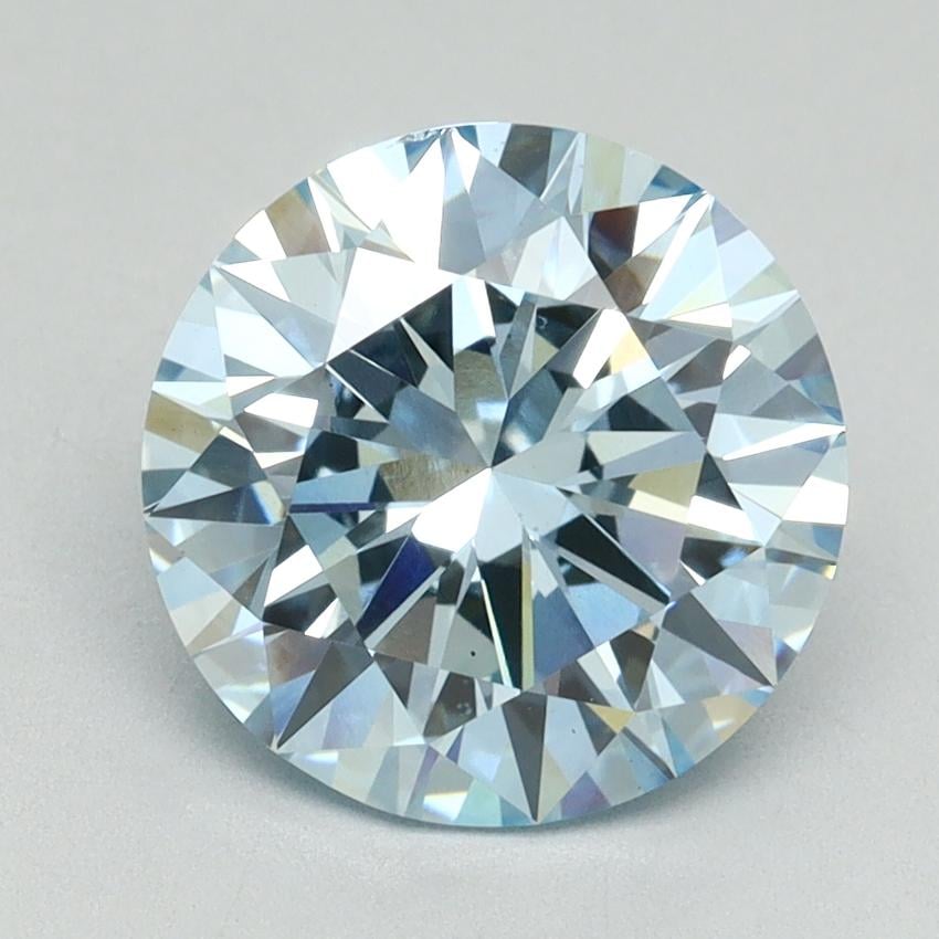3.00 Ct. Fancy Vivid Blue Round Lab Grown Diamond