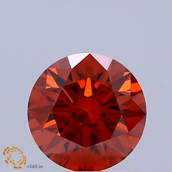 1.02 Ct. Fancy Deep  Orange Round Lab Grown Diamond