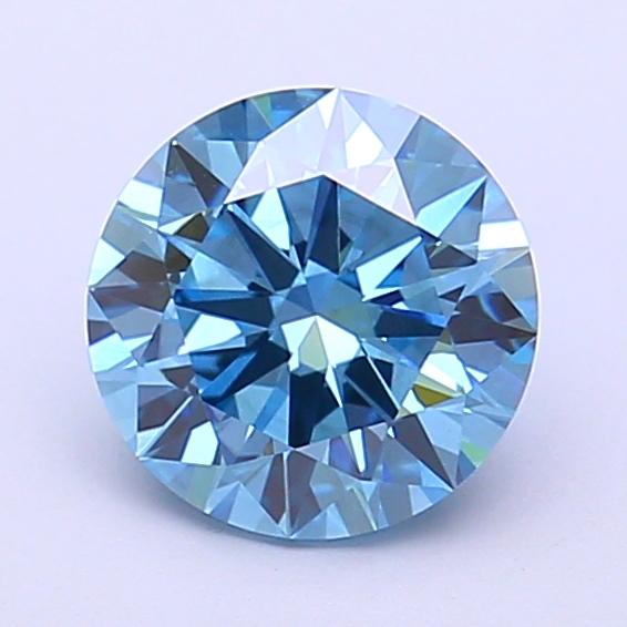 1.31 Ct. Fancy Vivid  Blue Round Lab Grown Diamond