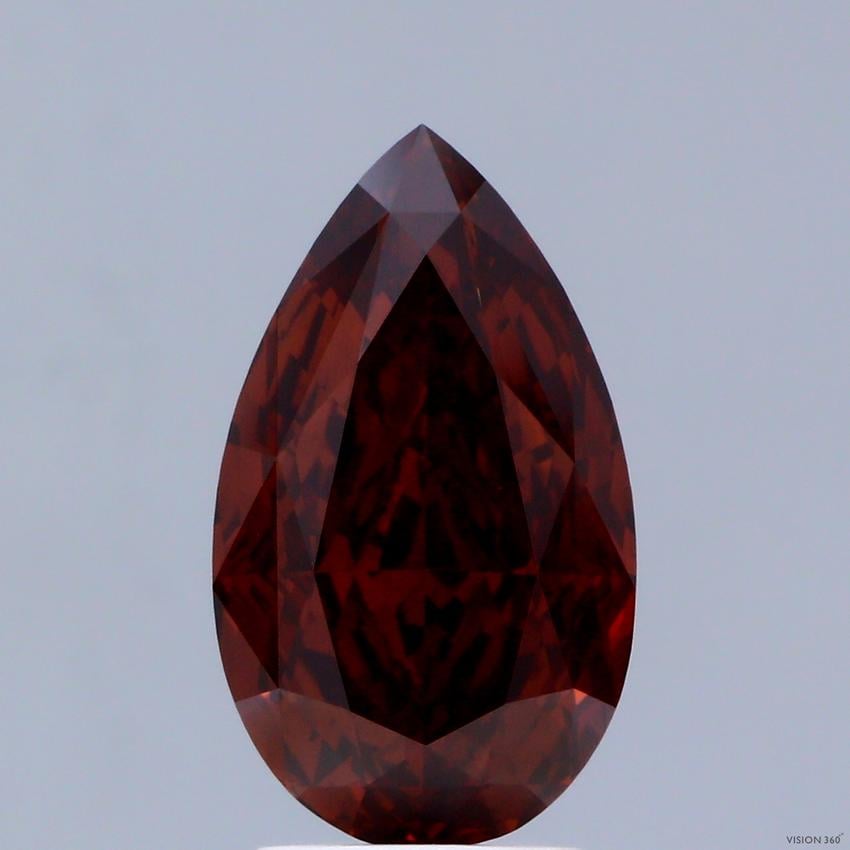 3.52 Ct. Fancy Deep Orange Pear Lab Grown Diamond