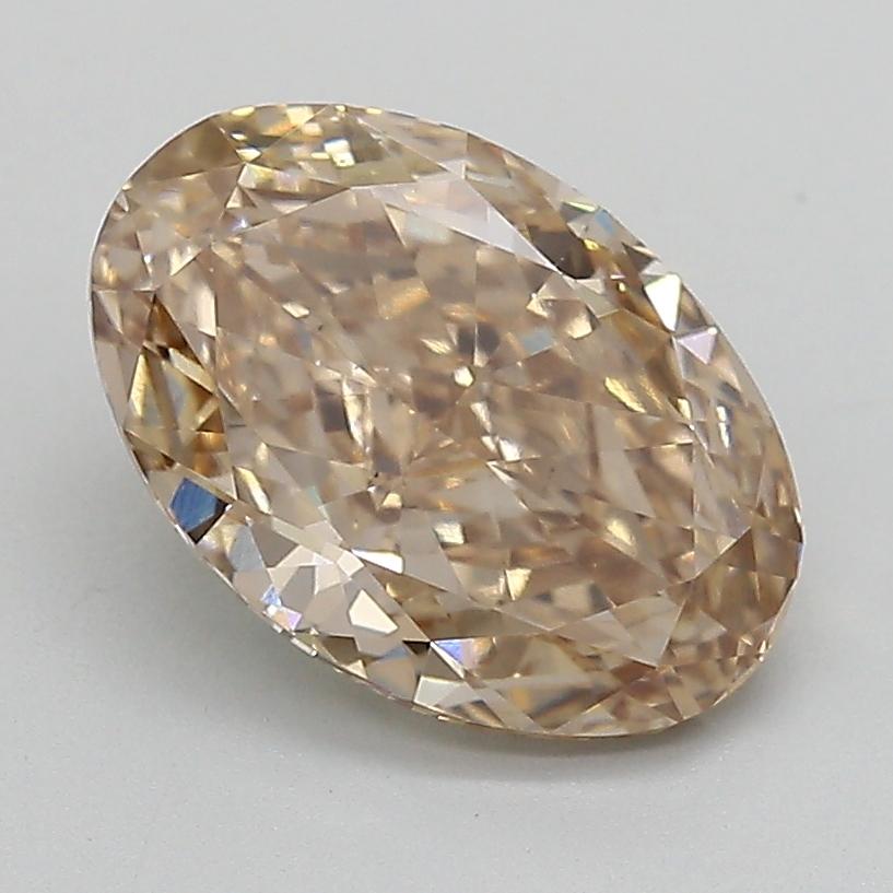 3.30 Ct. Light  Brown Oval Lab Grown Diamond
