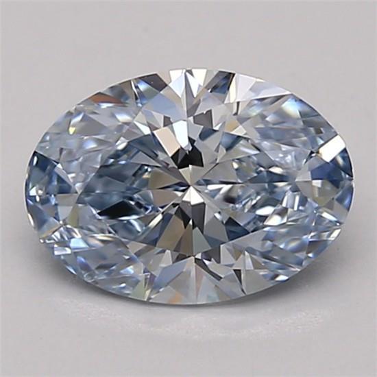 1.11 Ct. Fancy Intense Blue Oval Lab Grown Diamond
