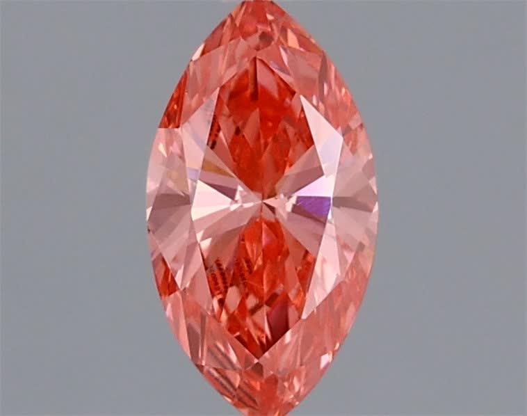 0.44 Ct. Fancy Vivid Pink Marquise Lab Grown Diamond