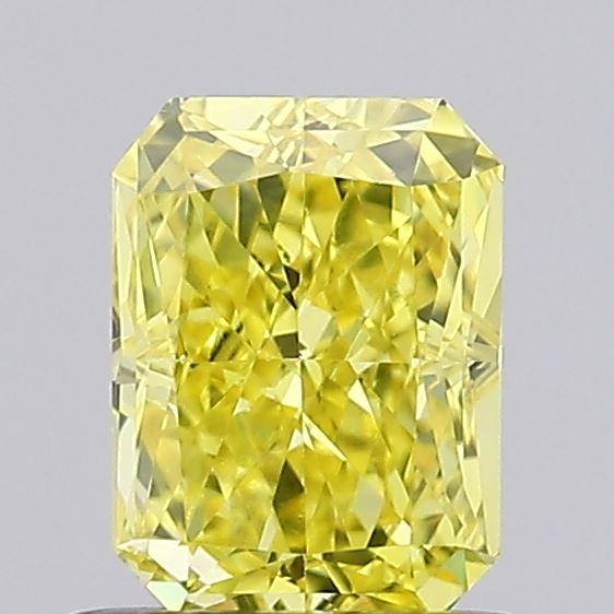 0.91 Ct. Fancy Vivid Yellow Radiant Lab Grown Diamond