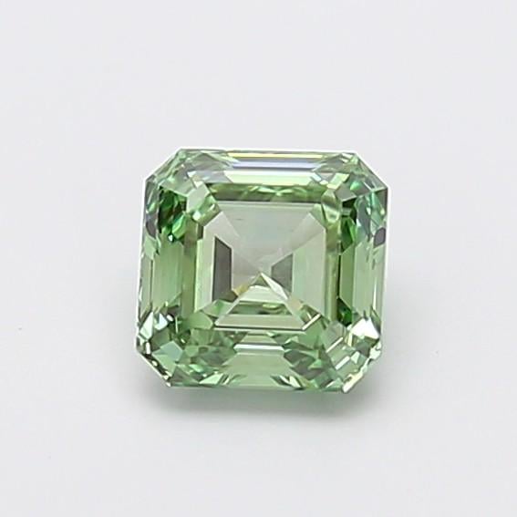 1.04 Ct. Fancy Vivid Green Asscher Lab Grown Diamond