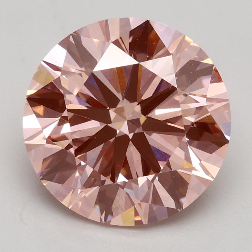 3.00 Ct. Fancy Intense Pink Round Lab Grown Diamond