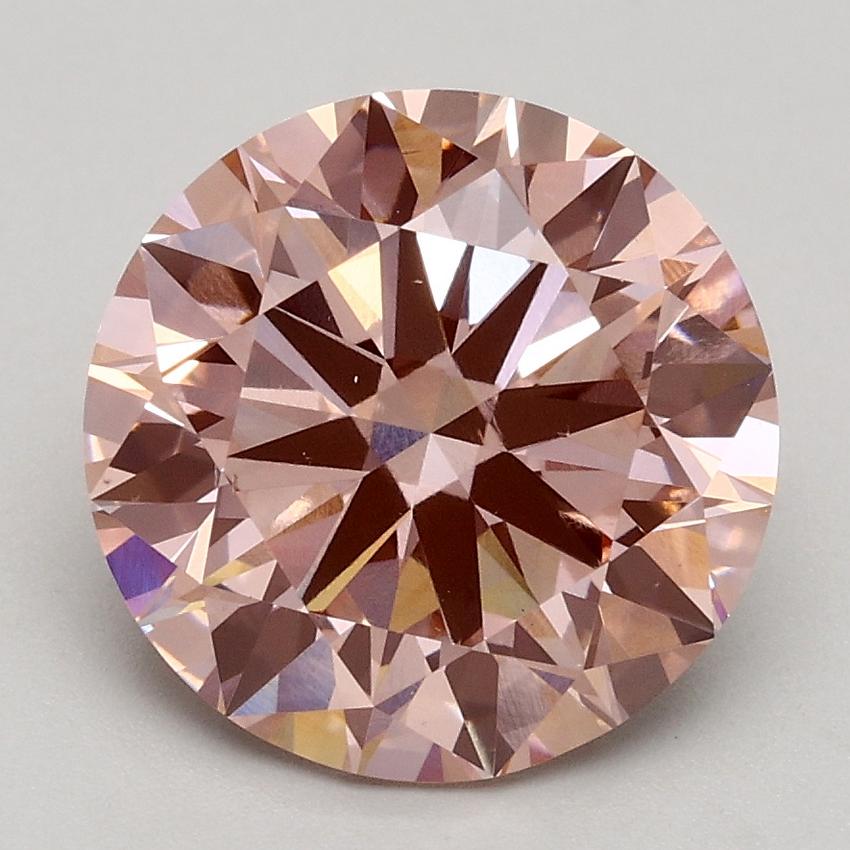 2.50 Ct. Fancy Intense Pink Round Lab Grown Diamond