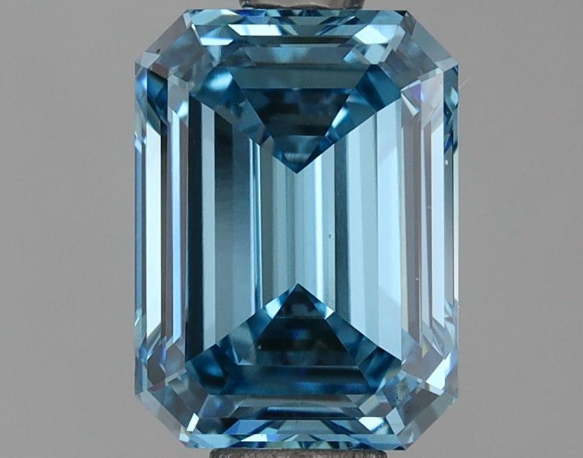 1.53 Ct. Fancy Vivid Blue Emerald Lab Grown Diamond