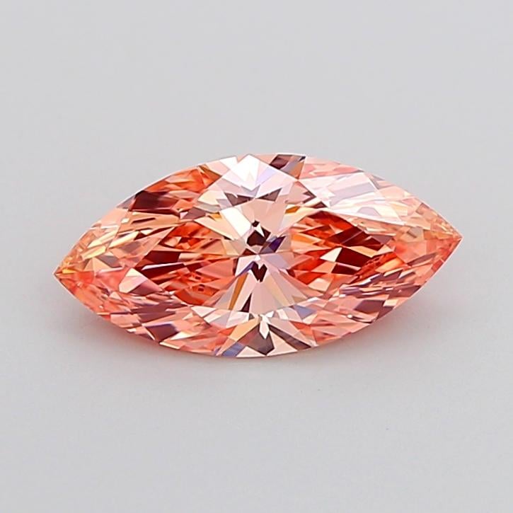 1.31 Ct. Fancy Intense Orange Pink Marquise Lab Grown Diamond