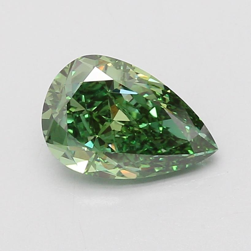 2.08 Ct. Fancy Vivid Green Pear Lab Grown Diamond