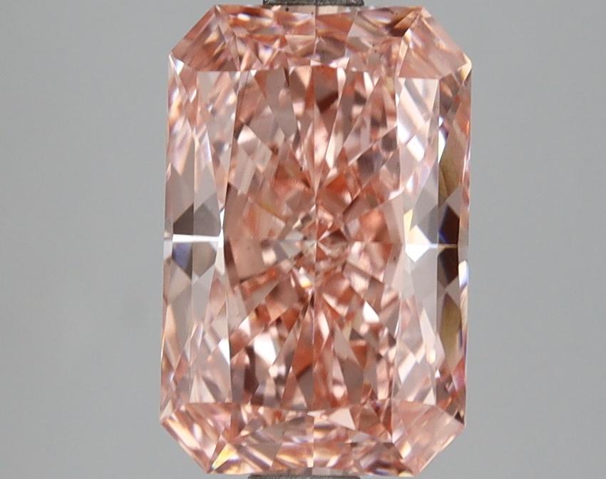 3.16 Ct. Fancy Vivid  Pink Radiant Lab Grown Diamond