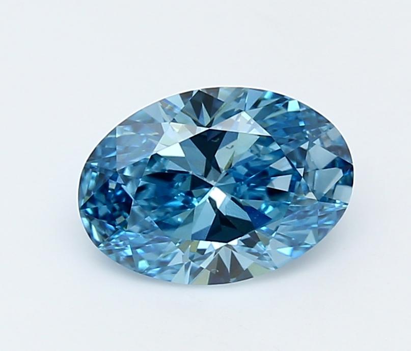 2.00 Ct. Fancy Vivid  Blue Oval Lab Grown Diamond