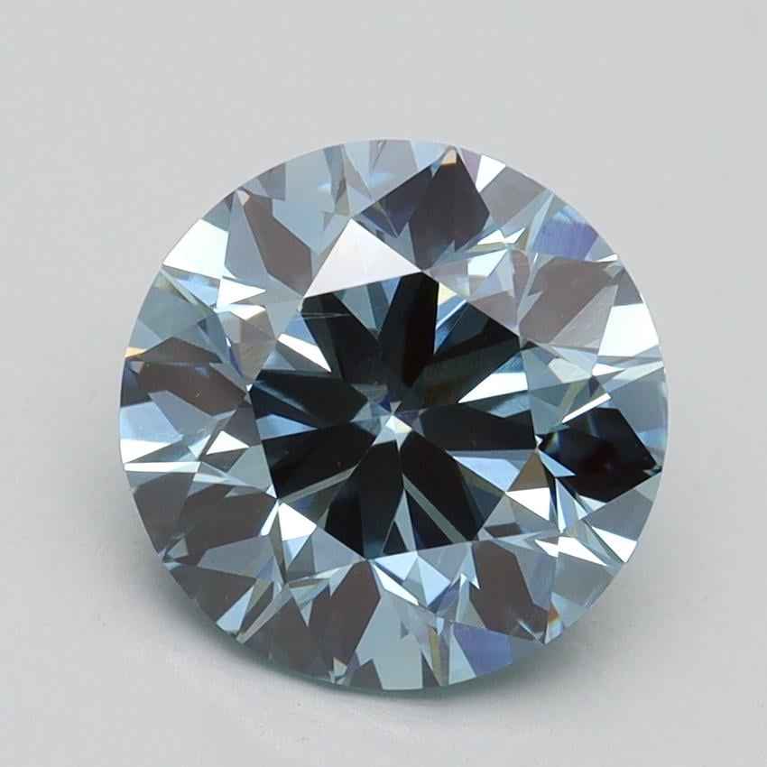 2.50 Ct. Fancy Intense Blue Round Lab Grown Diamond
