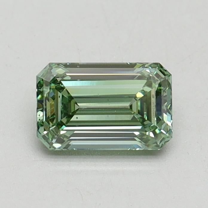 0.63 Ct. Fancy Intense Pacific Green Emerald Lab Grown Diamond