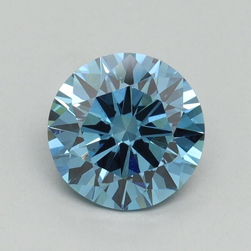 1.11 Ct. Fancy Vivid Blue Round Lab Grown Diamond