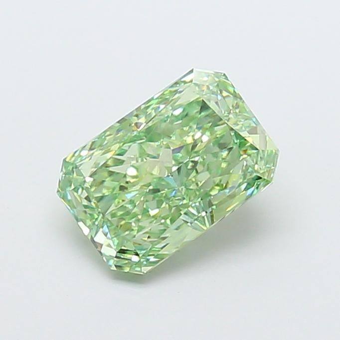 3.07 Ct. Fancy Vivid Green Radiant Lab Grown Diamond