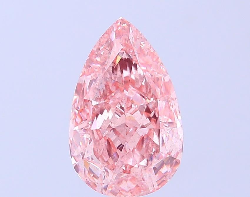 3.14 Ct. Fancy Vivid Pink Pear Lab Grown Diamond