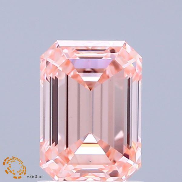 1.53 Ct. Fancy Intense  Pink Emerald Lab Grown Diamond