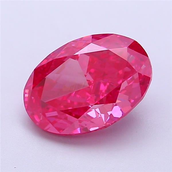 2.36 Ct. Fancy Vivid Pink Oval Lab Grown Diamond