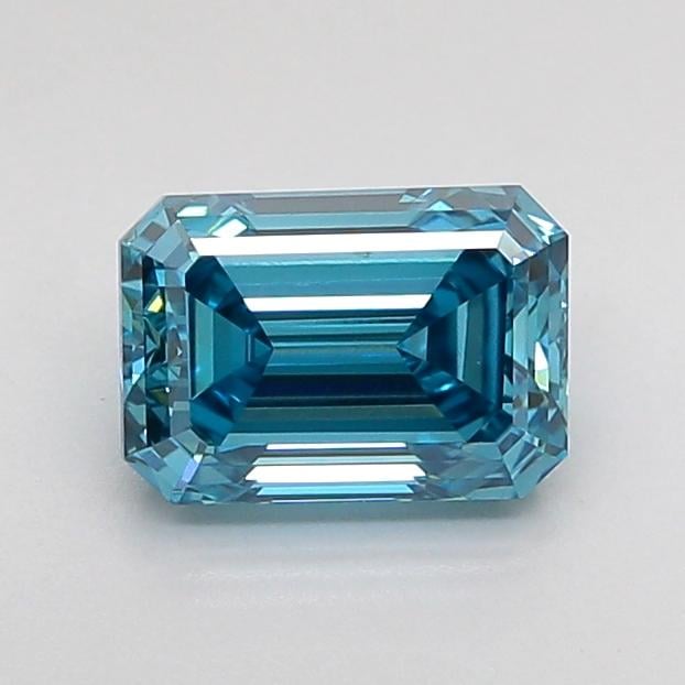 1.11 Ct. Fancy Vivid Blue Emerald Lab Grown Diamond