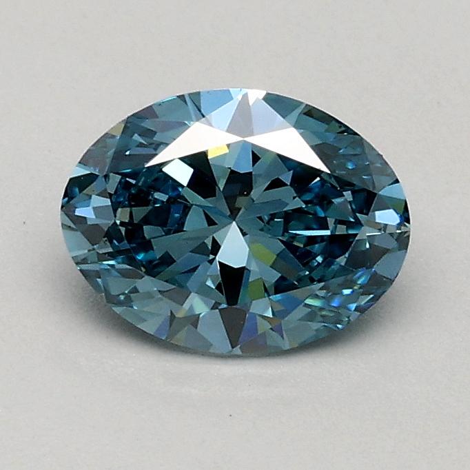0.50 Ct. Fancy Vivid Blue Oval Lab Grown Diamond