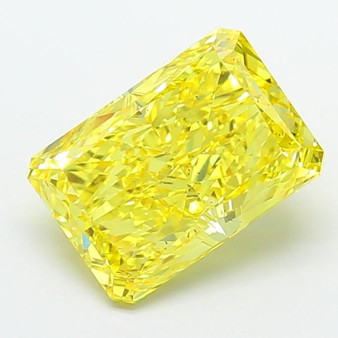 4.23 Ct. Fancy Vivid Yellow Radiant Lab Grown Diamond