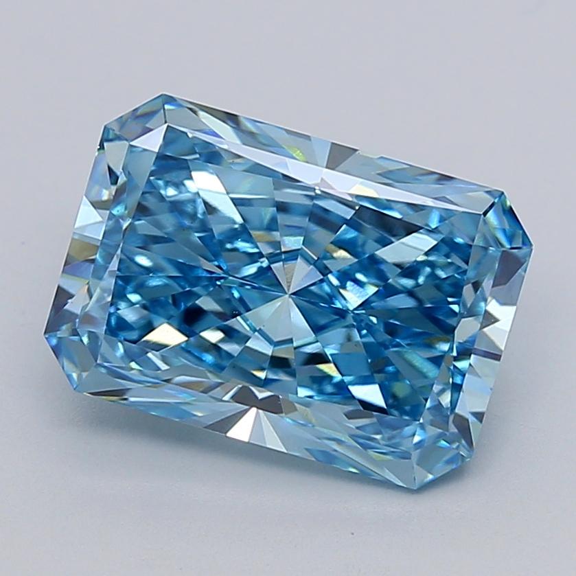 5.07 Ct. Fancy Vivid  Blue Radiant Lab Grown Diamond