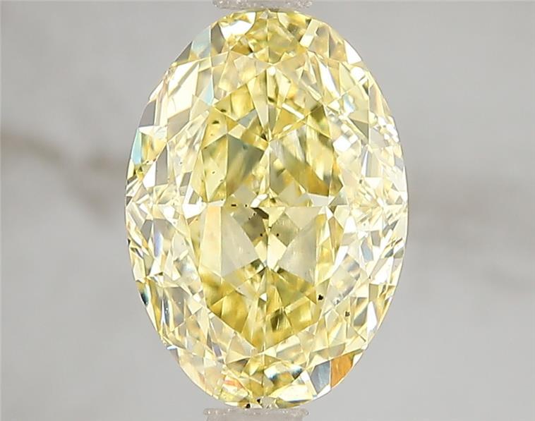 3.01 Ct. Fancy Vivid Yellow Oval Lab Grown Diamond
