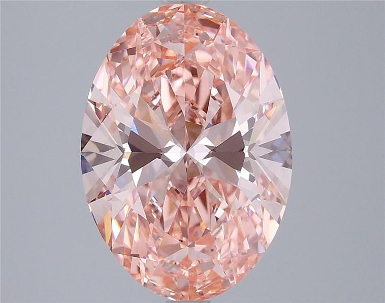 4.06 Ct. Fancy Vivid Pink Oval Lab Grown Diamond