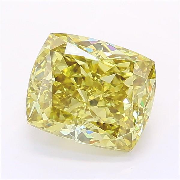 1.50 Ct. Fancy Intense Yellow Cushion Lab Grown Diamond