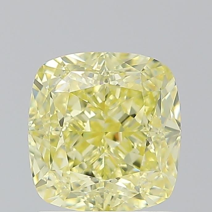 2.01 Ct. Fancy Intense  Yellow Cushion Diamond