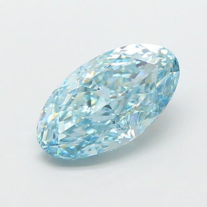 3.01 Ct. Fancy Vivid  Blue Oval Lab Grown Diamond