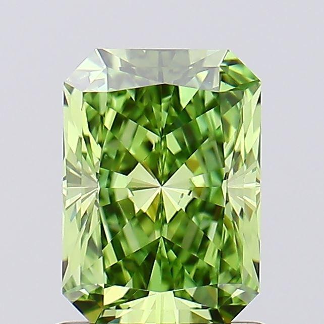 1.05 Ct. Fancy Vivid Green Radiant Lab Grown Diamond