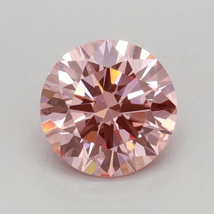0.57 Ct. Fancy Vivid Pink Round Lab Grown Diamond