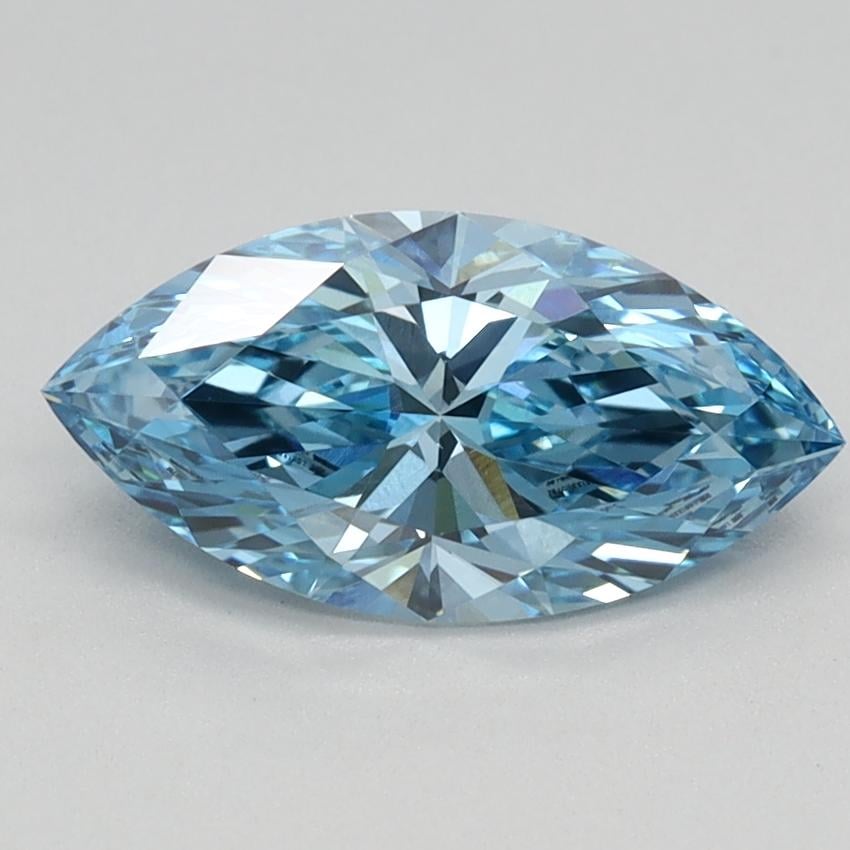 1.05 Ct. Fancy Vivid Blue Marquise Lab Grown Diamond