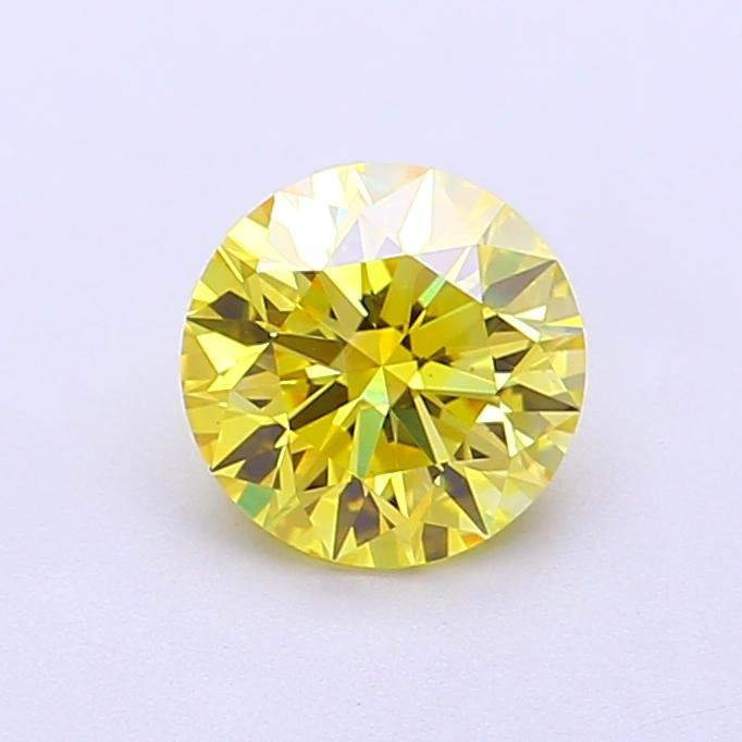 1.02 Ct. Fancy Vivid Yellow Round Lab Grown Diamond
