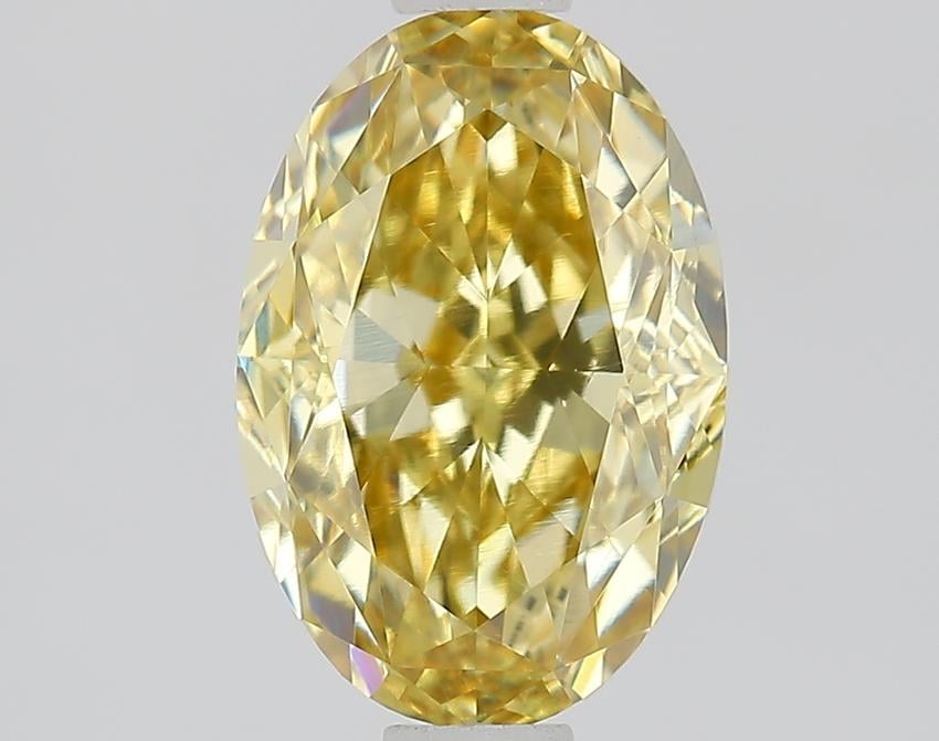 1.51 Ct. Fancy Intense Yellow Oval Lab Grown Diamond
