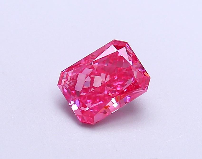 1.05 Ct. Fancy Vivid  Pink Radiant Lab Grown Diamond