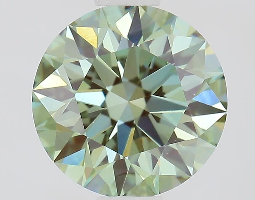 1.10 Ct. Fancy Vivid Green Round Lab Grown Diamond