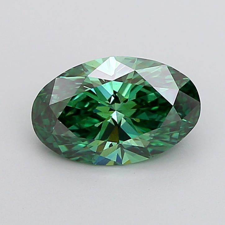 2.02 Ct. Fancy Vivid Green Oval Lab Grown Diamond