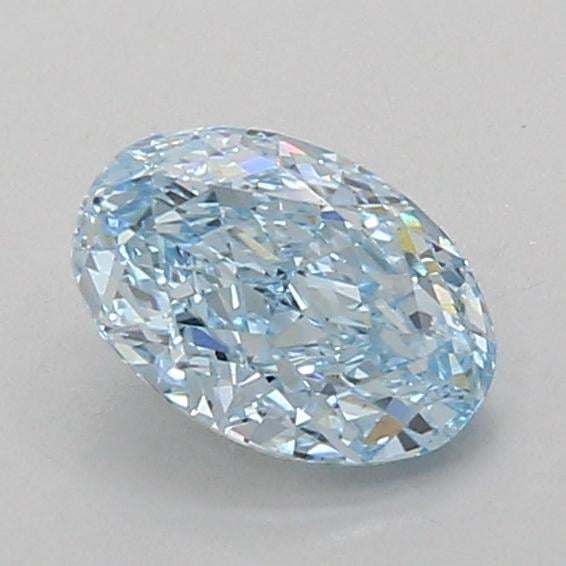 1.07 Ct. Fancy Vivid Blue Oval Lab Grown Diamond