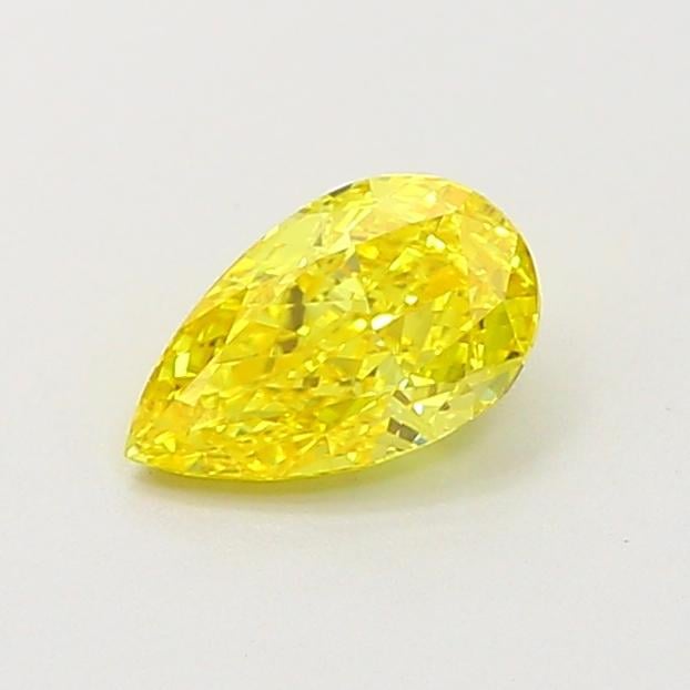 0.54 Ct. Fancy Vivid  Yellow Pear Lab Grown Diamond
